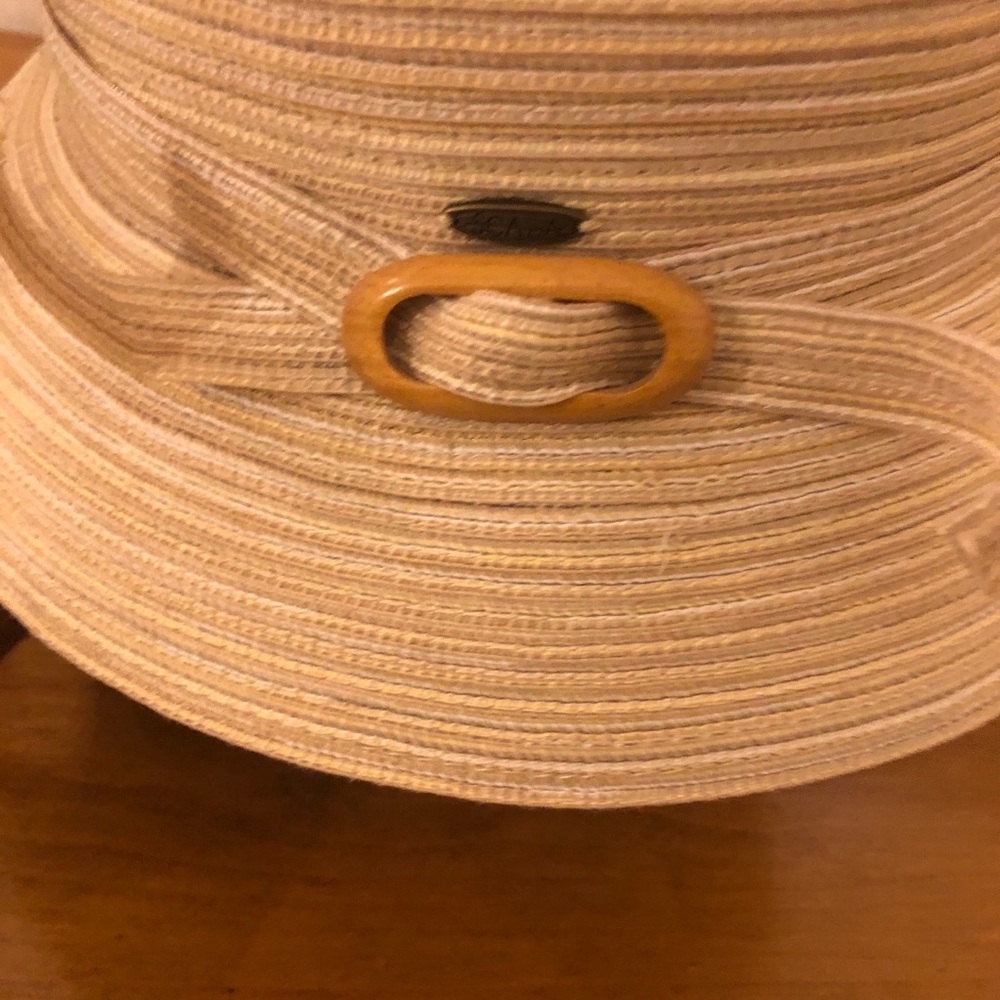 Scala Hat with Yellow and Tan Buckle Hat - Picture 2 of 8